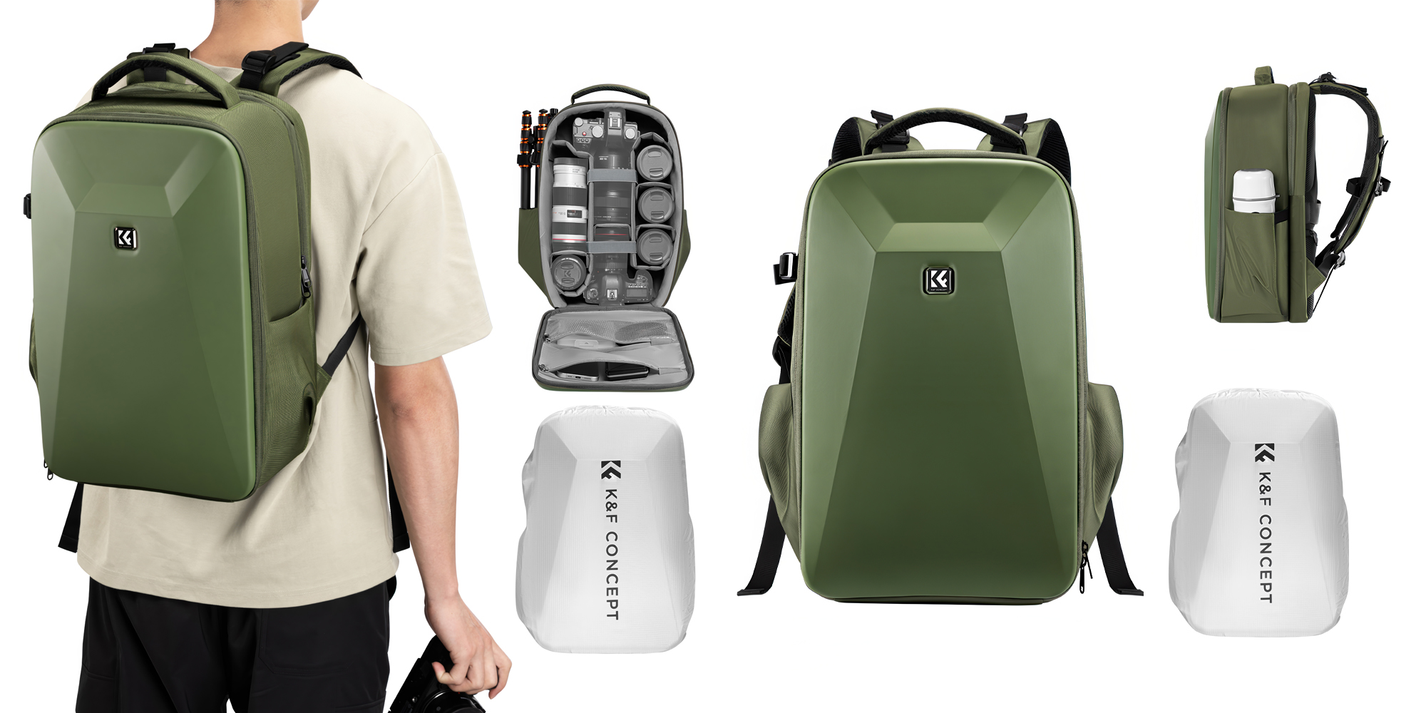 Plecak fotograficzny K&F Concept Nature Wander 22 l - zielony